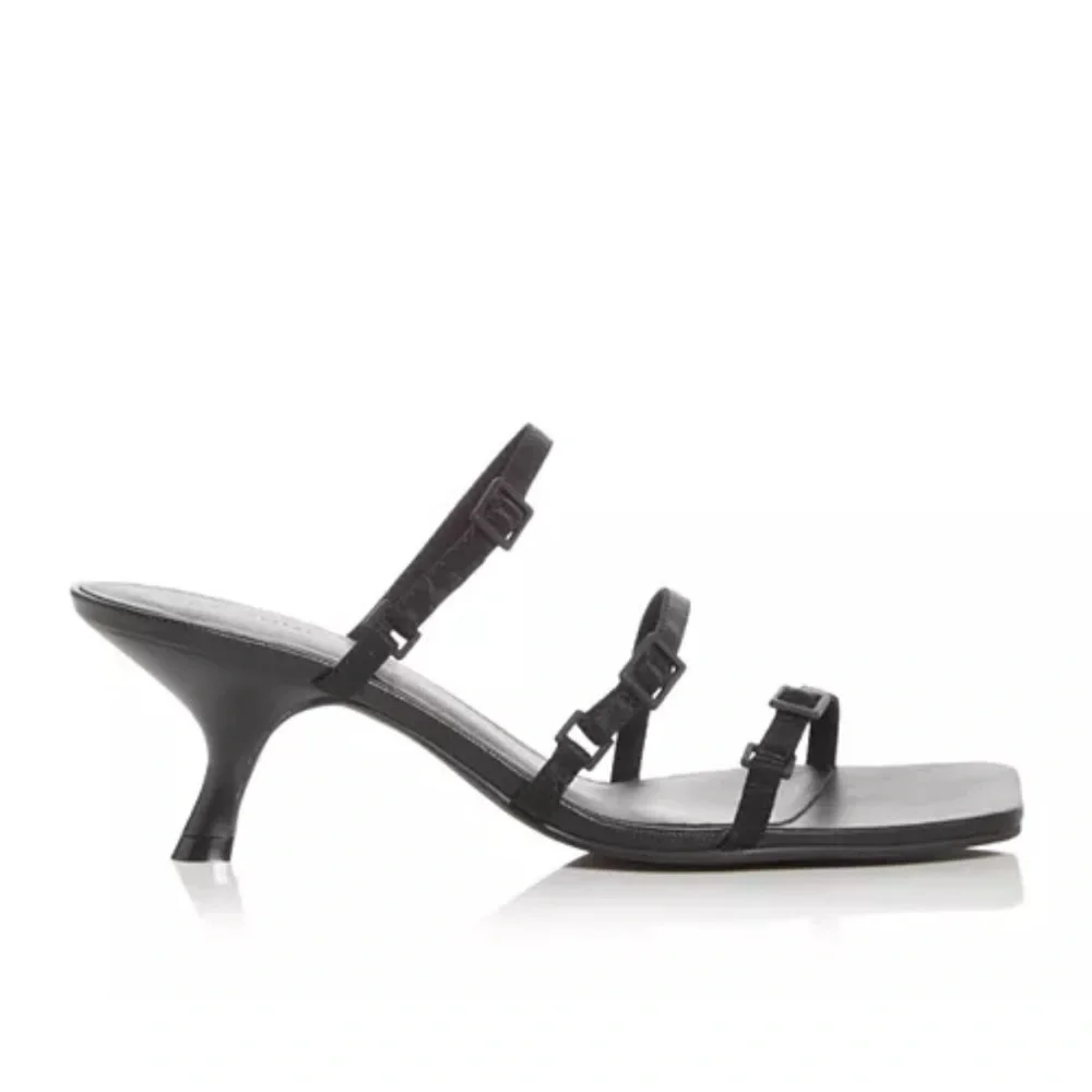 St. Agni Women's Brasserie Strappy Kitten Heel Sandals - Picture 2 of 6